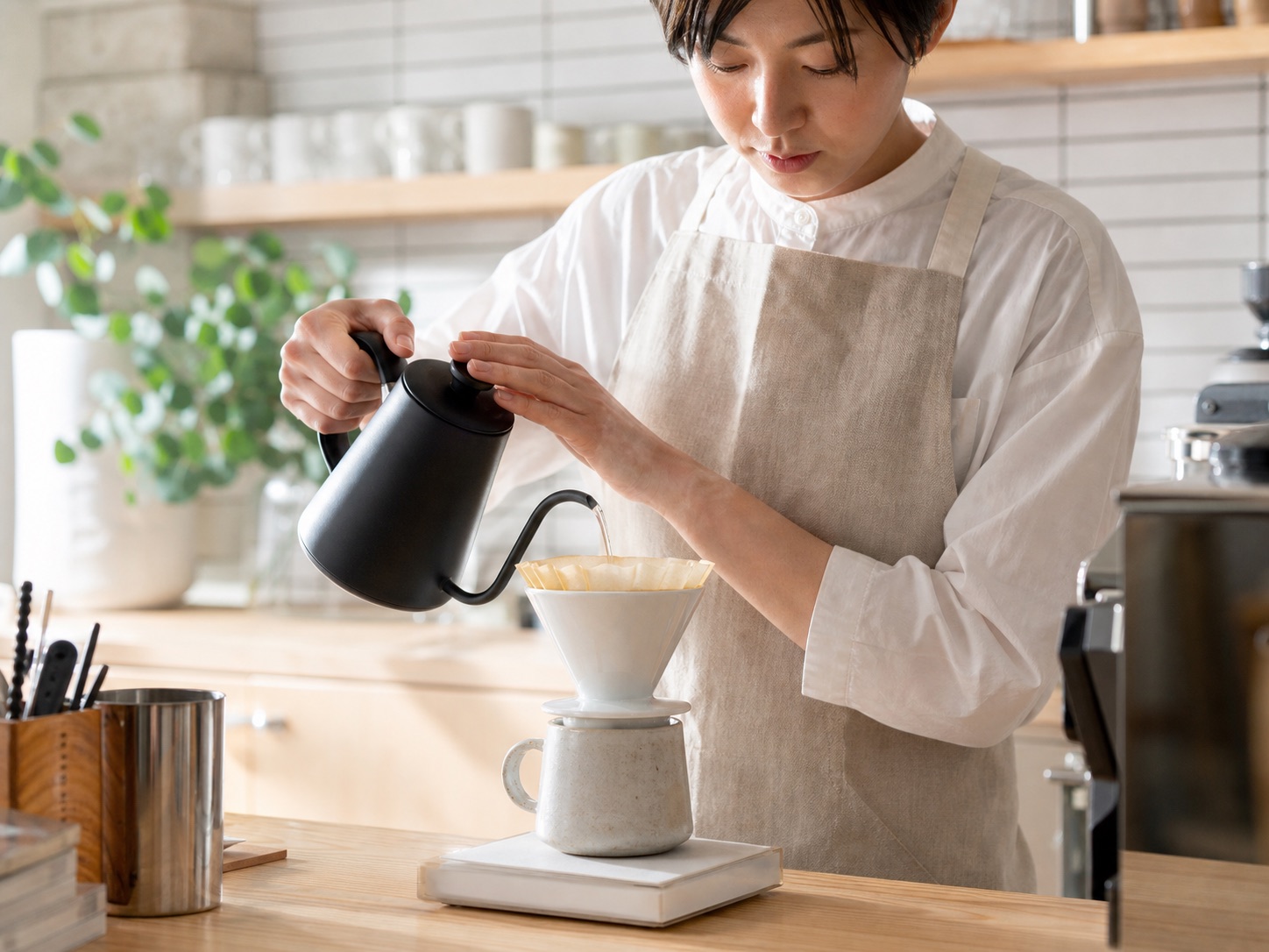 一杯ずつ淹れるハンドドリップコーヒー